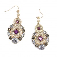 Ashta Amethyst Smoky Earrings